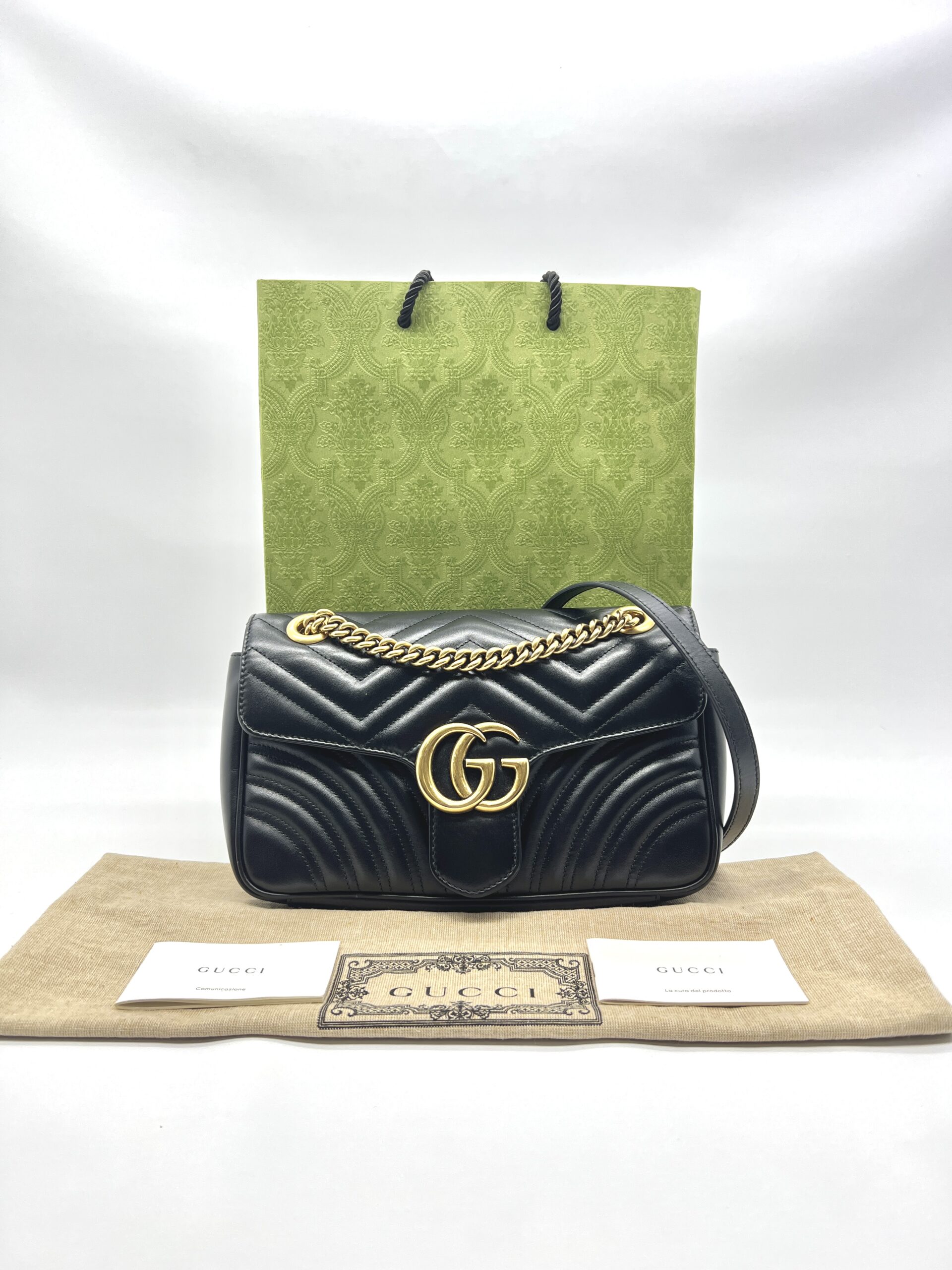 Gucci Marmont Flap Small Black GHW