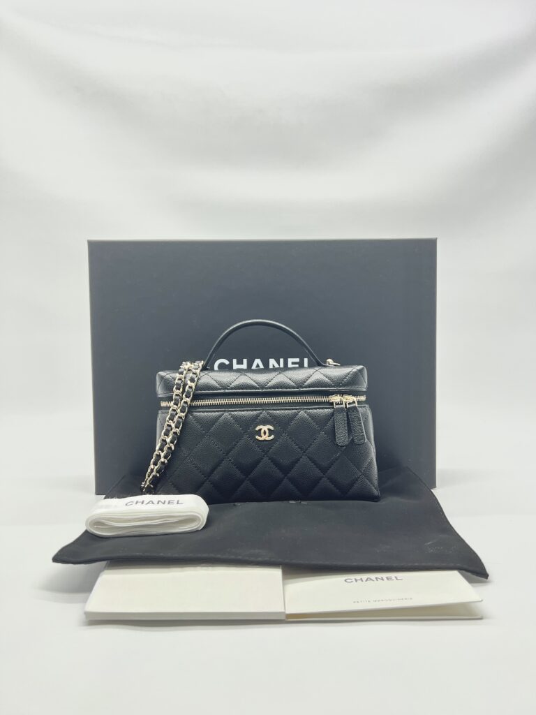 Chanel Vanity Top Handle Caviar Black LGHW