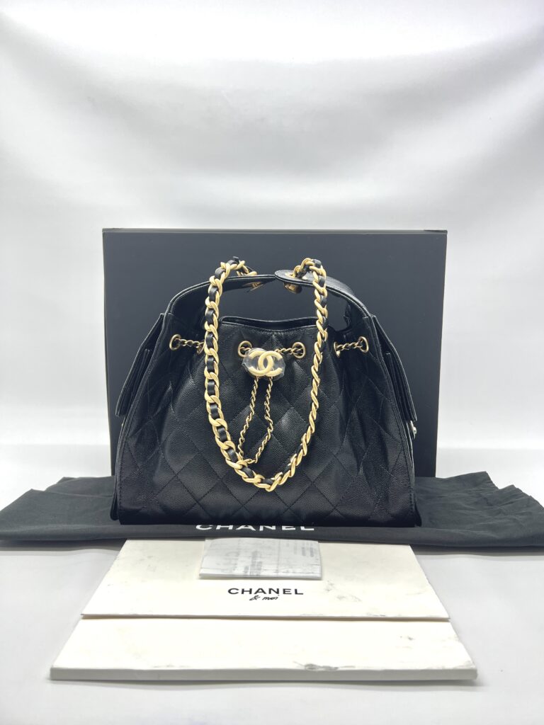 Chanel C25 Small Caviar Black GHW