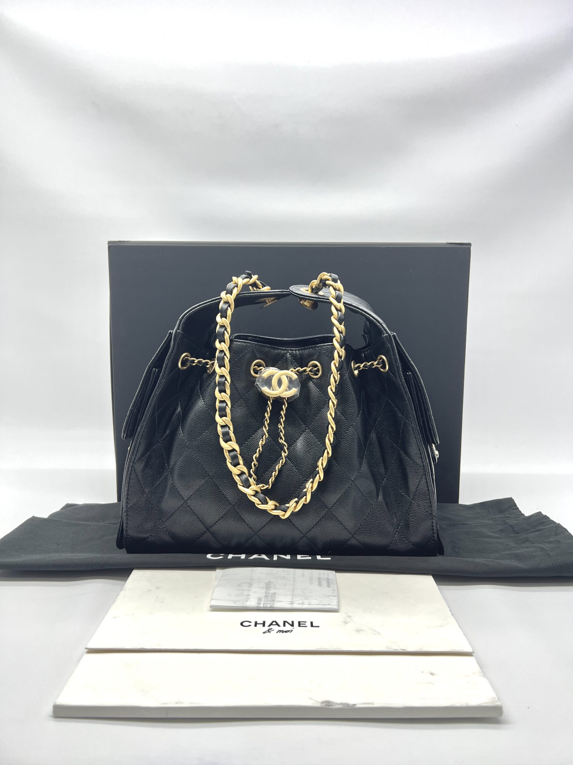 Chanel C25 Small Caviar Black GHW