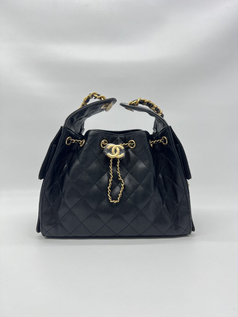 Chanel C25 Small Caviar Black GHW