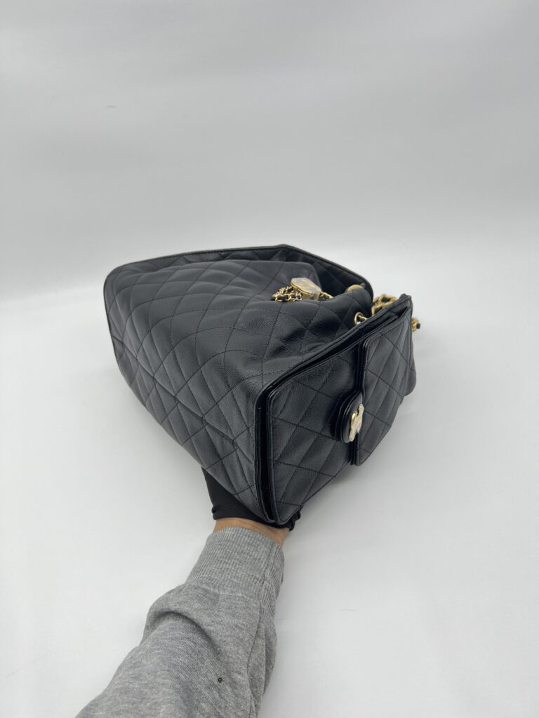 Chanel C25 Small Caviar Black GHW