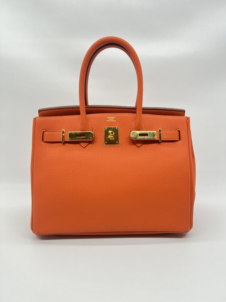 Hermes Birkin 30 Togo Veau Orange Feu GHW