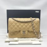 Chanel Classic Jumbo D.Flap Caviar Beige SHW