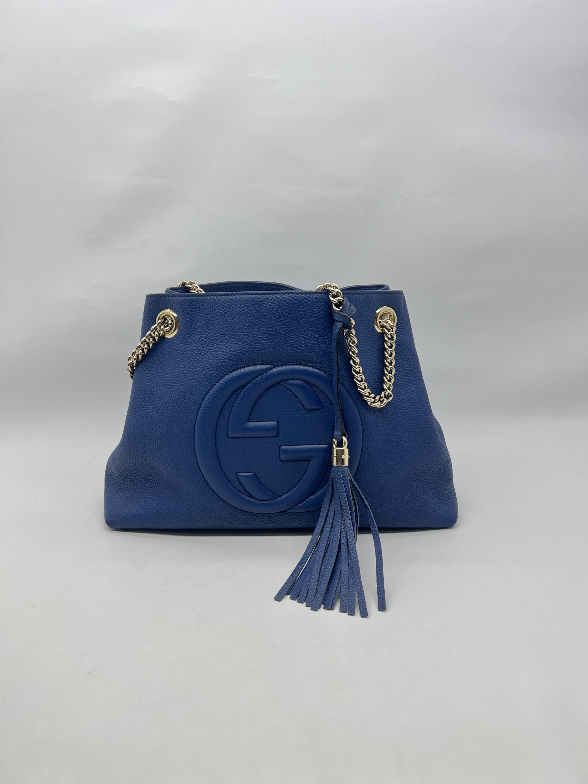 Gucci Soho Tote Shoulder Blue LGHW