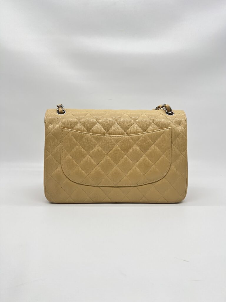 Chanel Classic Jumbo D.Flap Caviar Beige SHW