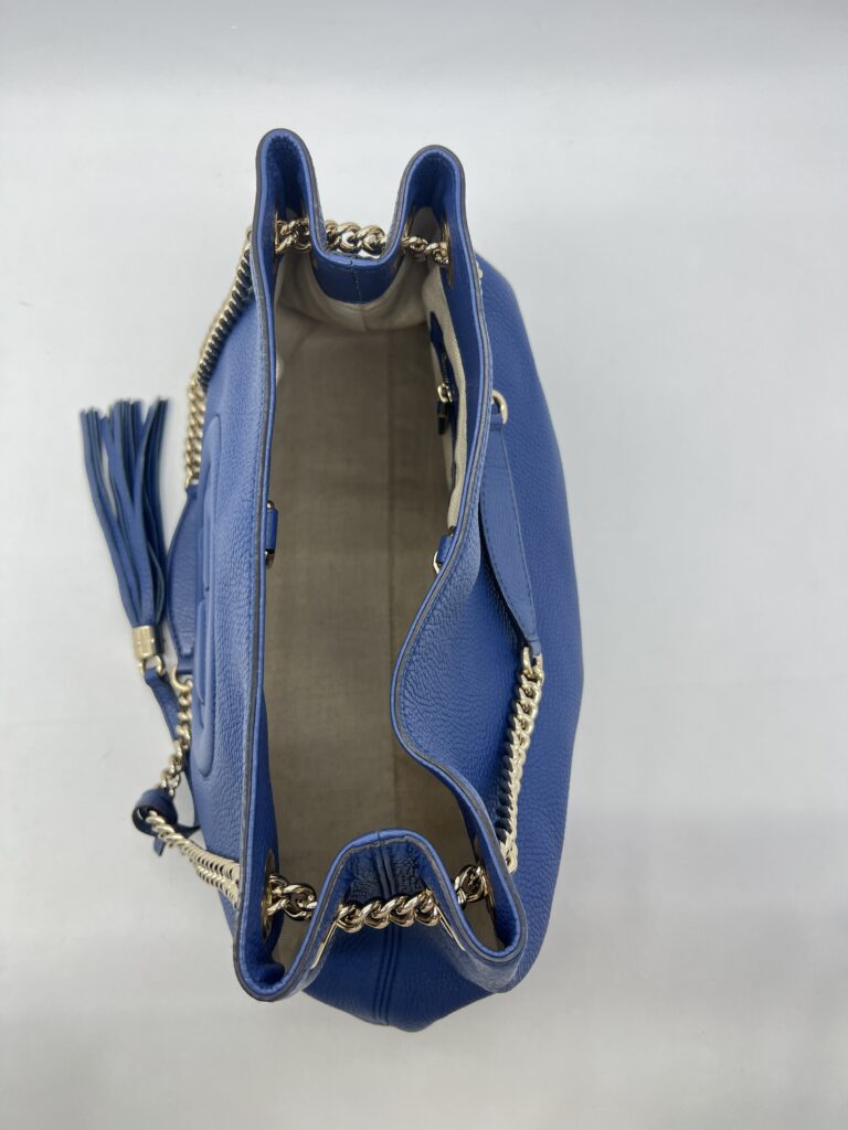 Gucci Soho Tote Shoulder Blue LGHW