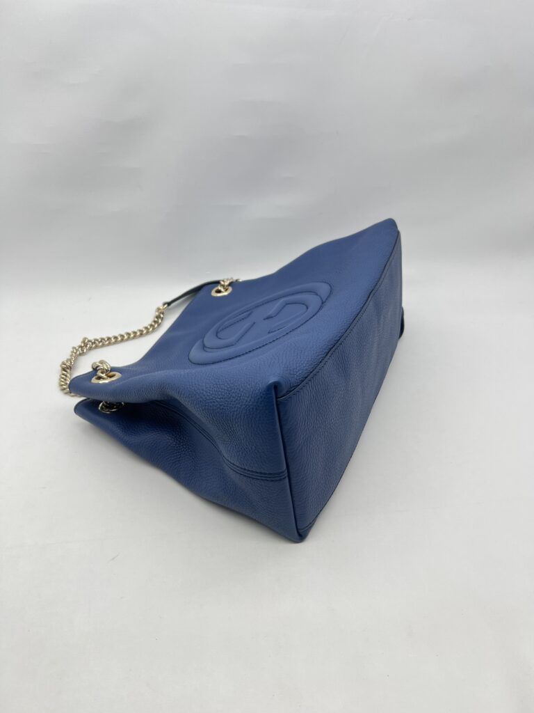 Gucci Soho Tote Shoulder Blue LGHW