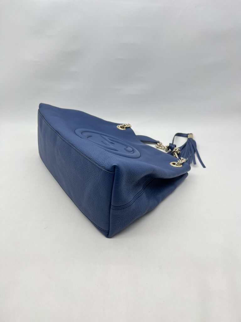 Gucci Soho Tote Shoulder Blue LGHW