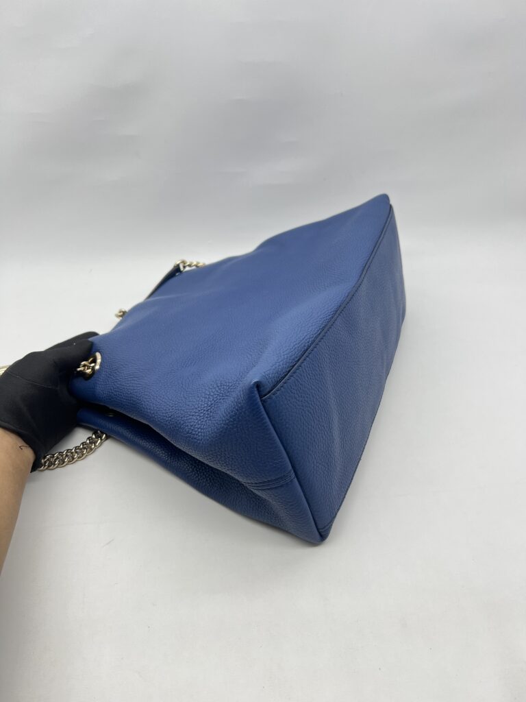 Gucci Soho Tote Shoulder Blue LGHW