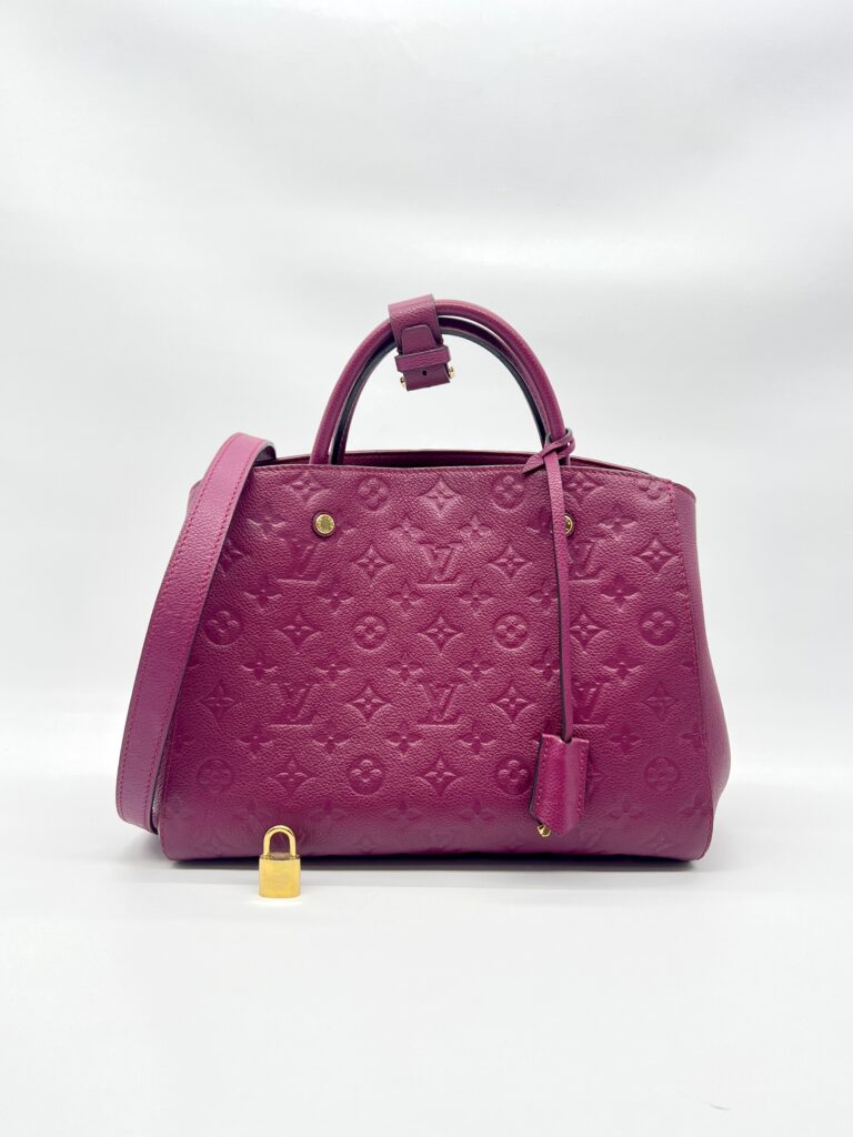 Louis Vuitton Montaigne MM Monogram Empreinte Purple GHW