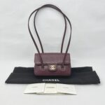 Chanel C26 Preppy Long Handle Caviar Maroon GHW