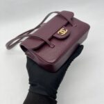 Chanel C26 Preppy Long Handle Caviar Maroon GHW