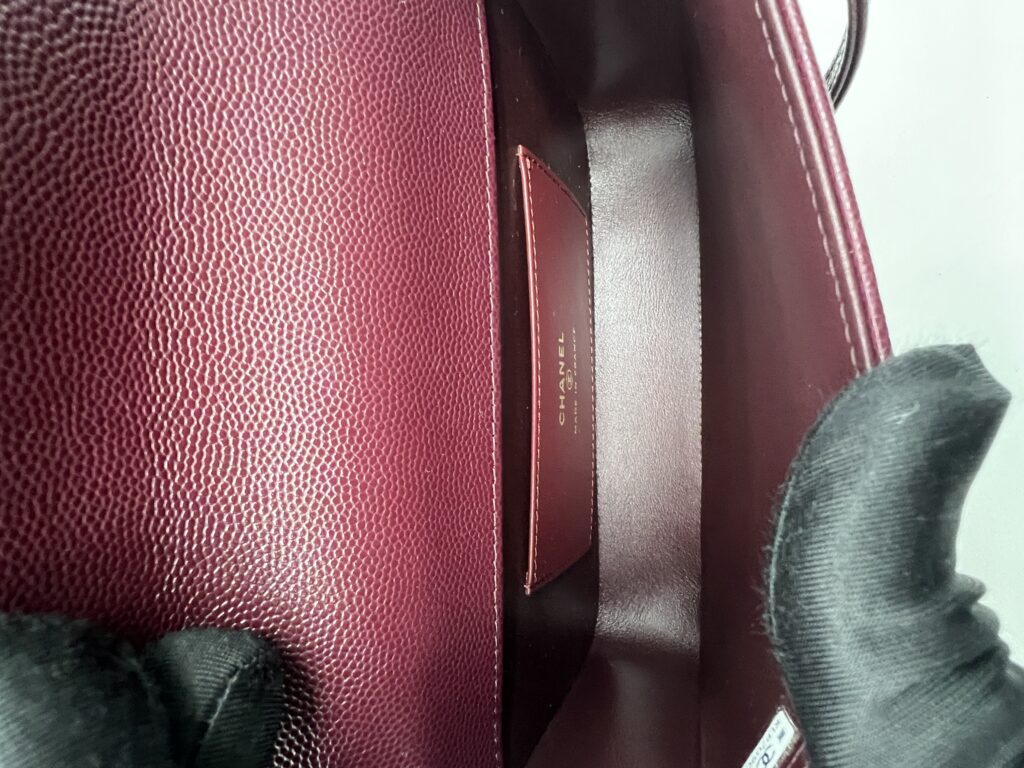 Chanel C26 Preppy Long Handle Caviar Maroon GHW
