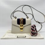 Gucci Sylvie Mini Leather White GHW