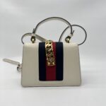 Gucci Sylvie Mini Leather White GHW