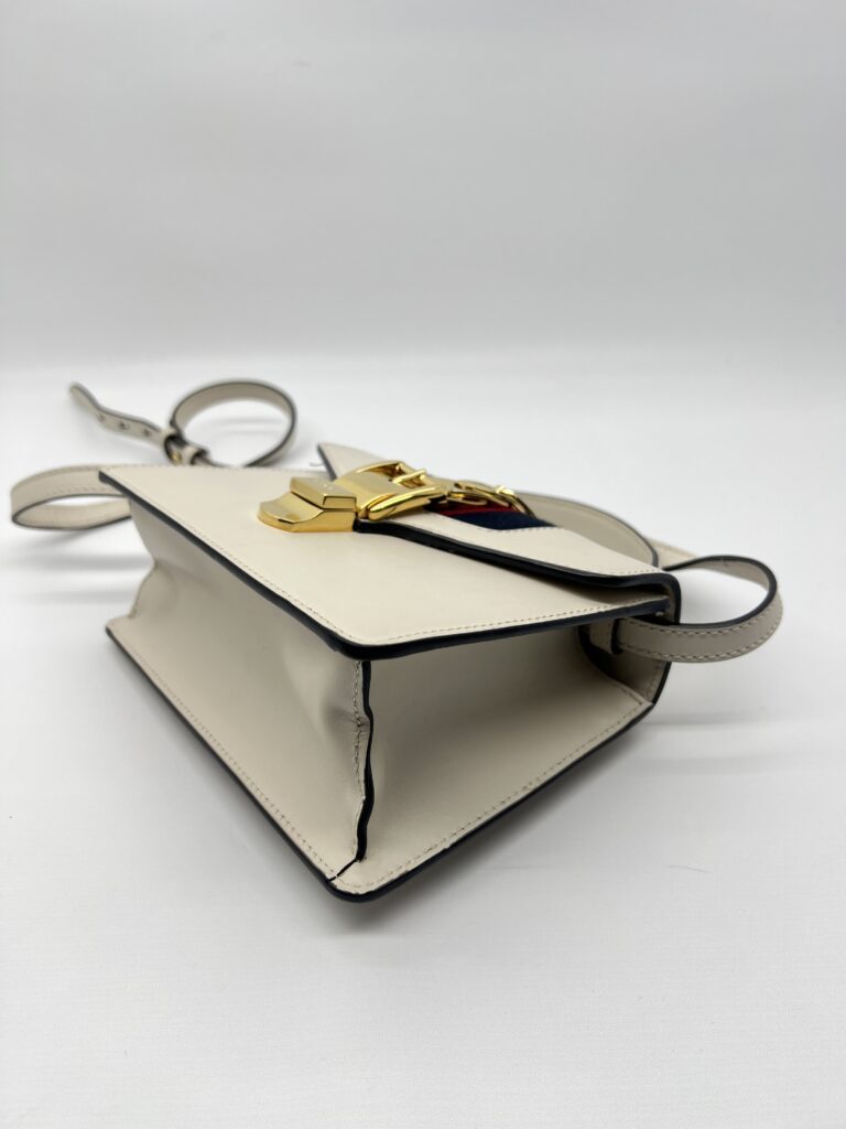 Gucci Sylvie Mini Leather White GHW