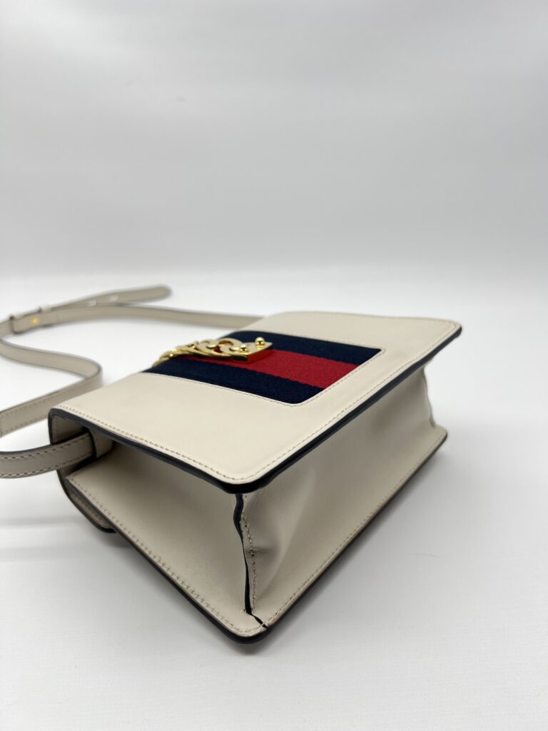 Gucci Sylvie Mini Leather White GHW