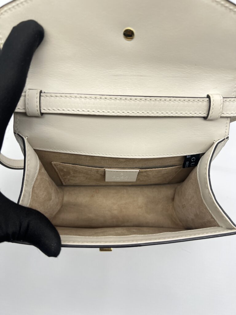 Gucci Sylvie Mini Leather White GHW