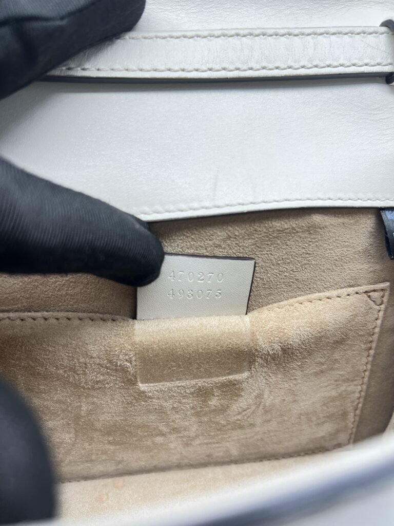 Gucci Sylvie Mini Leather White GHW