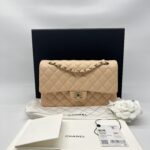 Chanel Medium Classic D Flap Caviar Soft Peach GHW