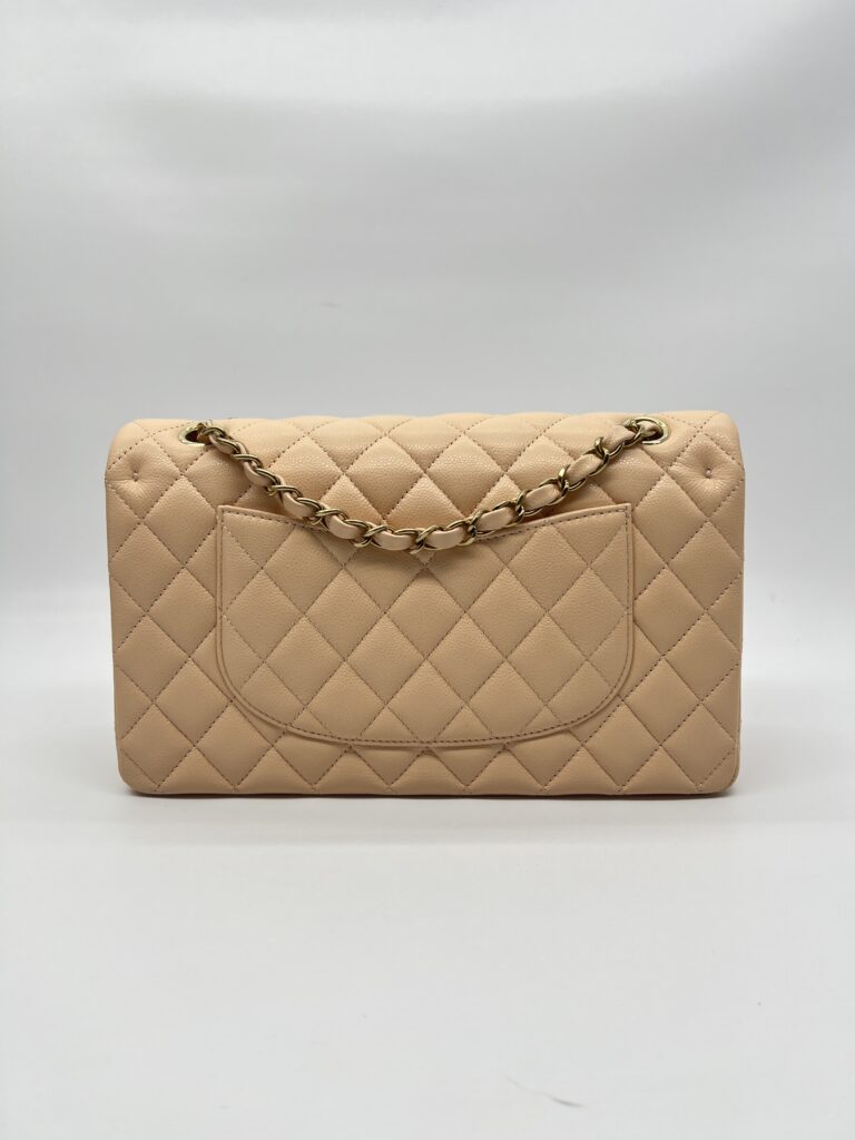 Chanel Medium Classic D Flap Caviar Soft Peach GHW
