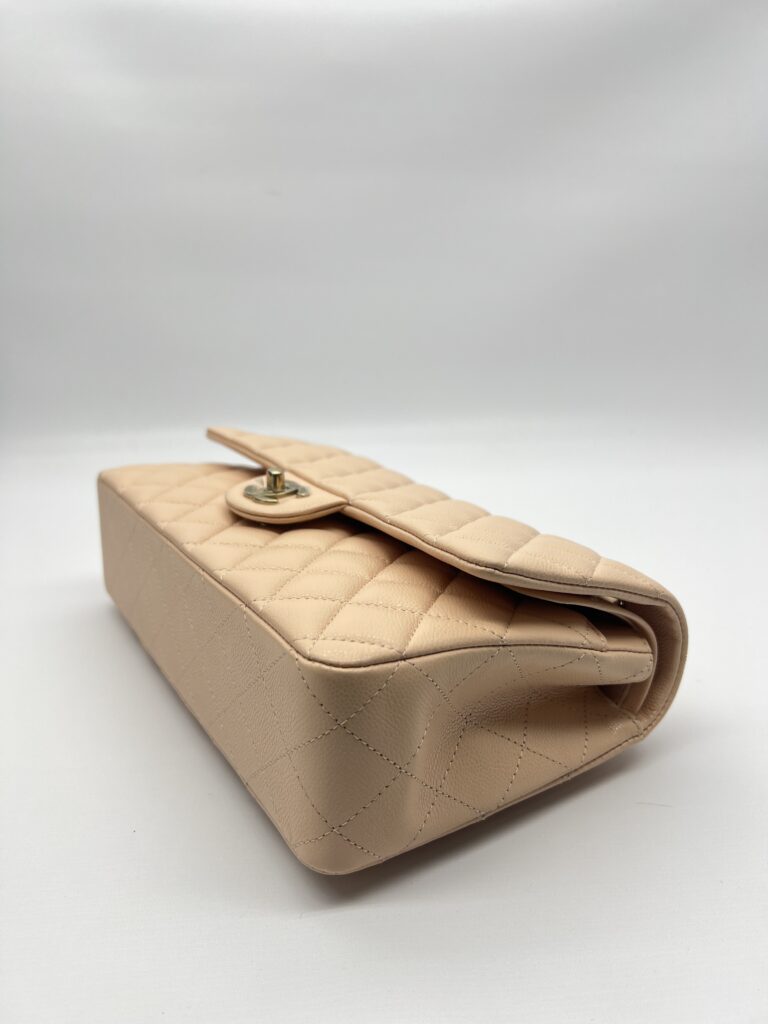 Chanel Medium Classic D Flap Caviar Soft Peach GHW