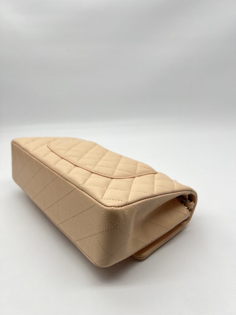 Chanel Medium Classic D Flap Caviar Soft Peach GHW