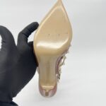 Valentino Rockstud Ankle Heels Patent Ginger