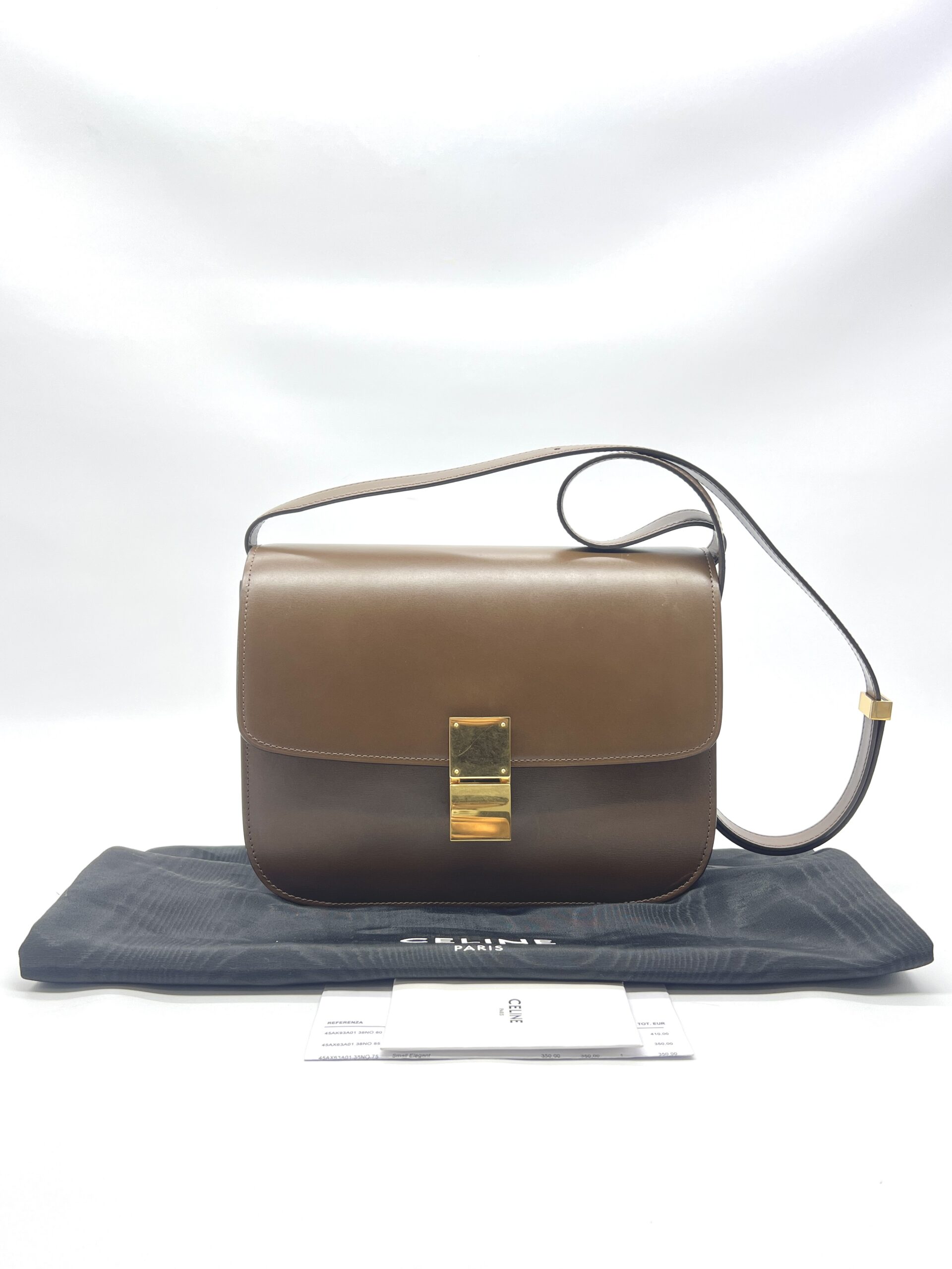 Celine Medium Classic Box Bag Brown GHW