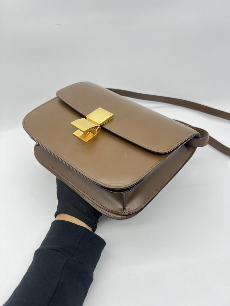Celine Medium Classic Box Bag Brown GHW