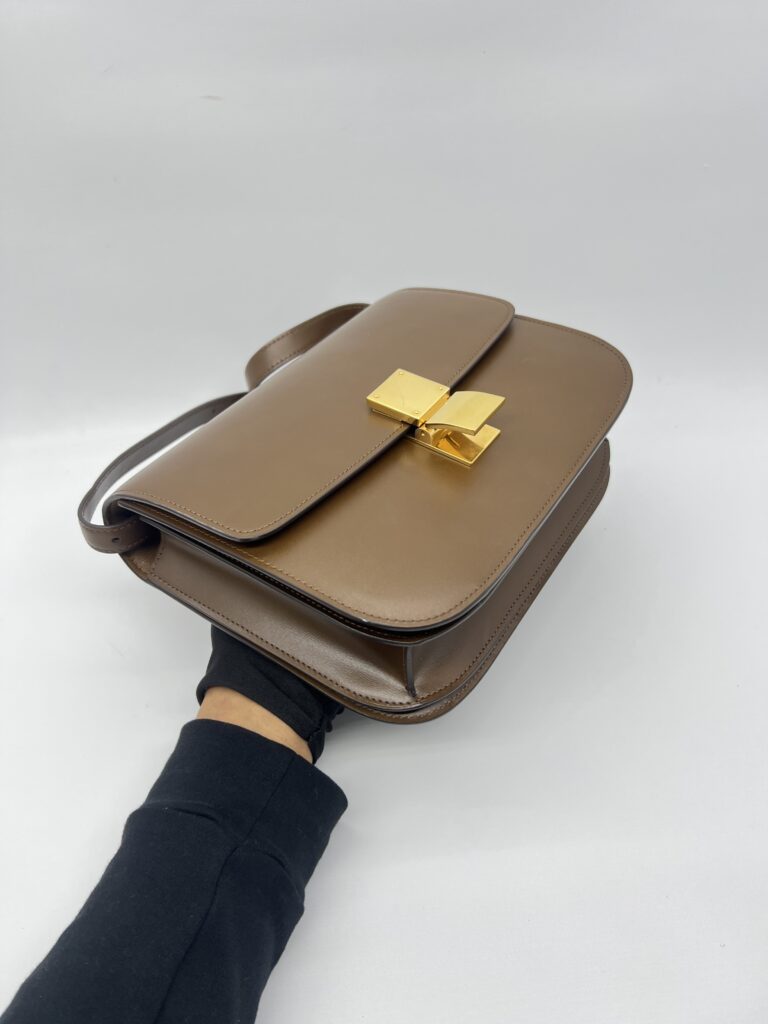 Celine Medium Classic Box Bag Brown GHW