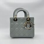 Dior Lady Dior Small Lambskin Stone Grey GHW