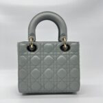 Dior Lady Dior Small Lambskin Stone Grey GHW