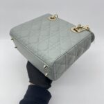 Dior Lady Dior Small Lambskin Stone Grey GHW