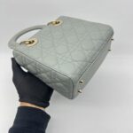 Dior Lady Dior Small Lambskin Stone Grey GHW