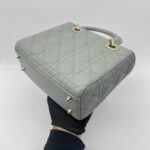 Dior Lady Dior Small Lambskin Stone Grey GHW
