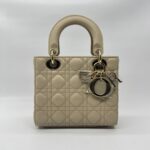 Dior Lady Dior Small Lambskin Sand GHW