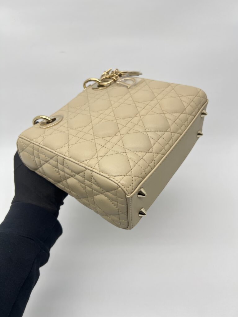 Dior Lady Dior Small Lambskin Sand GHW