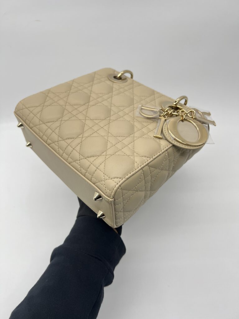 Dior Lady Dior Small Lambskin Sand GHW