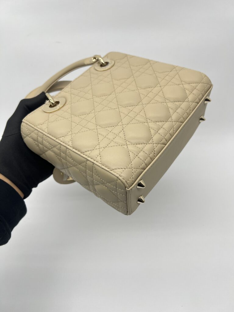 Dior Lady Dior Small Lambskin Sand GHW