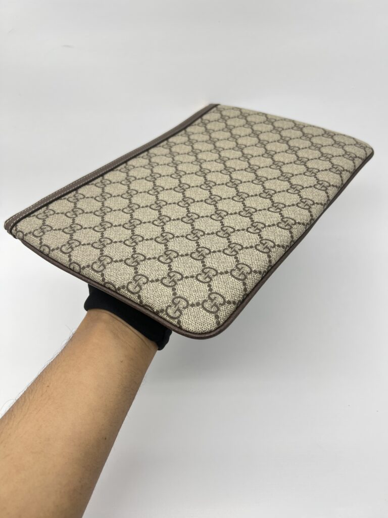 Gucci Ophidia Clutch GG Supreme Brown GHW