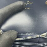 Dior Saddle Card Holder Canvas Blue Oblique