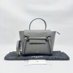 Celine Nano Belt Bag Grained Calfskin Dark Grey GHW