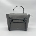 Celine Nano Belt Bag Grained Calfskin Dark Grey GHW