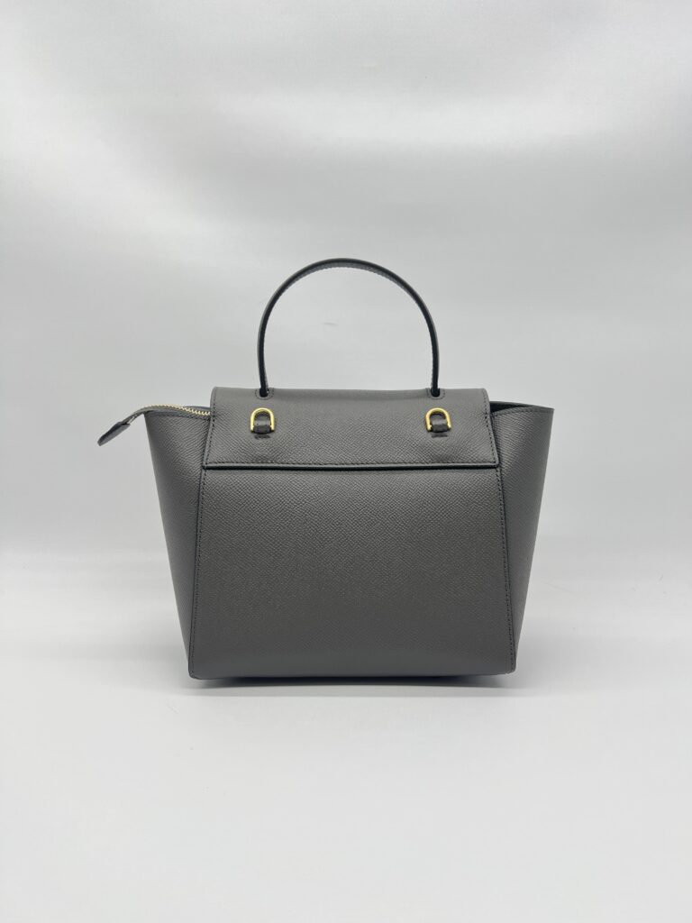 Celine Nano Belt Bag Grained Calfskin Dark Grey GHW