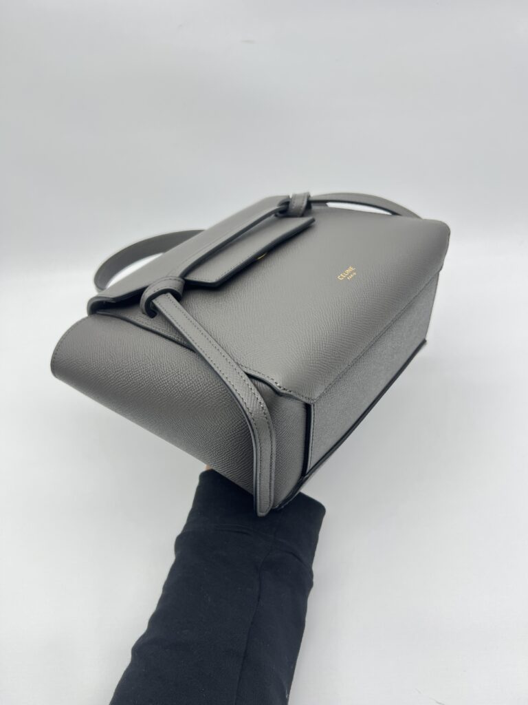 Celine Nano Belt Bag Grained Calfskin Dark Grey GHW