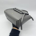 Celine Nano Belt Bag Grained Calfskin Dark Grey GHW