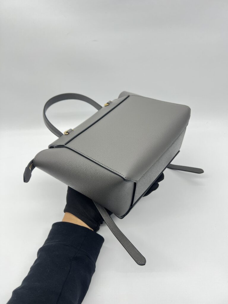 Celine Nano Belt Bag Grained Calfskin Dark Grey GHW