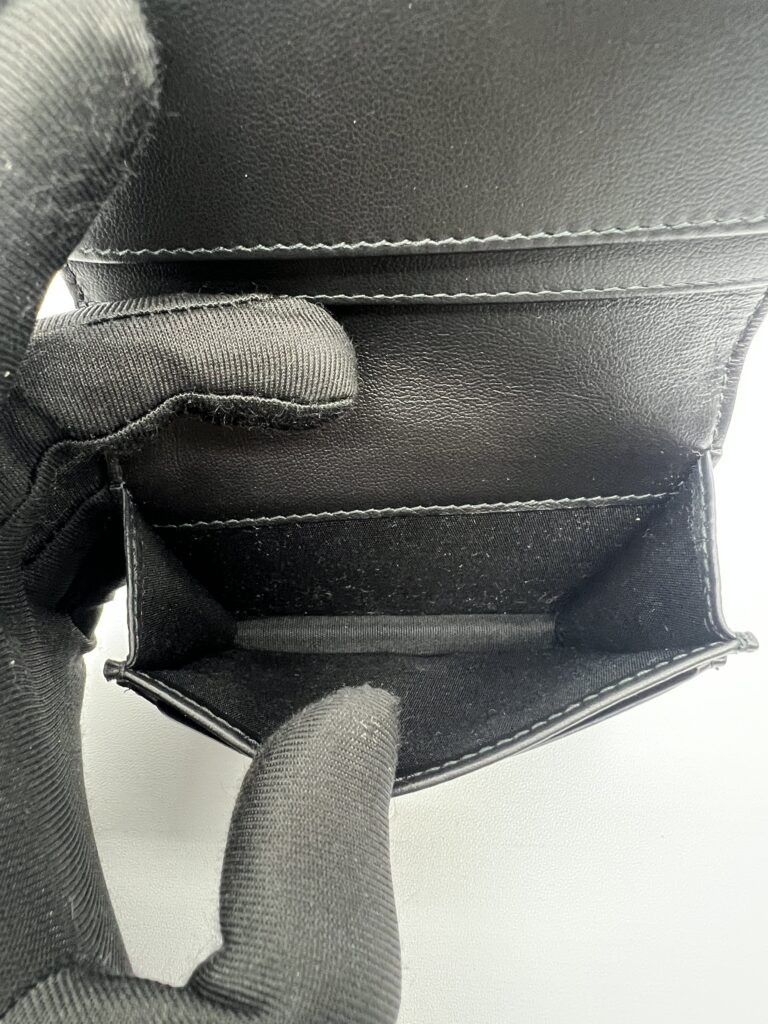 Dior Business Card Holder Canvas Blue Oblique